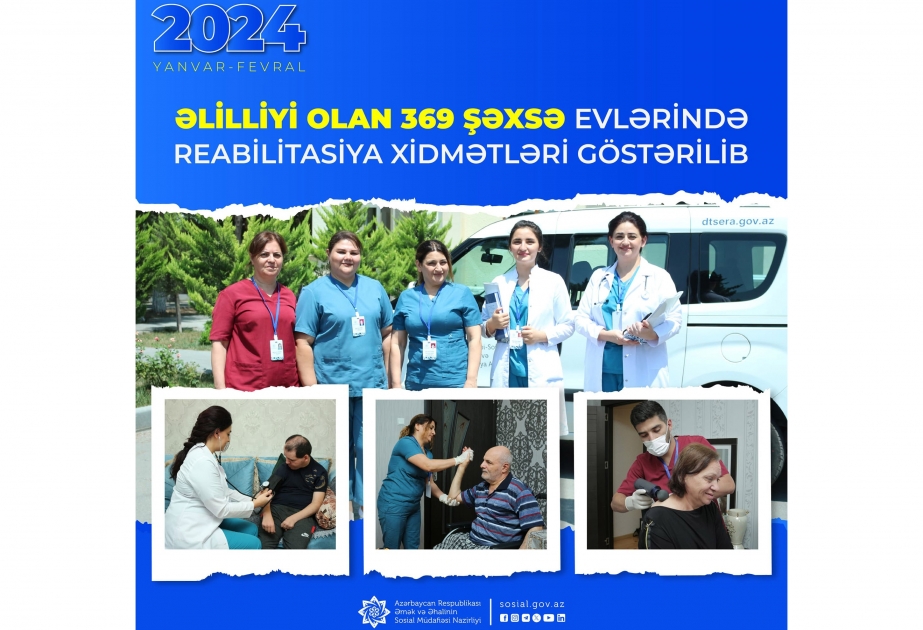Əlilliyi olan şəxslərə evlərində reabilitasiya xidmətləri göstərilib
