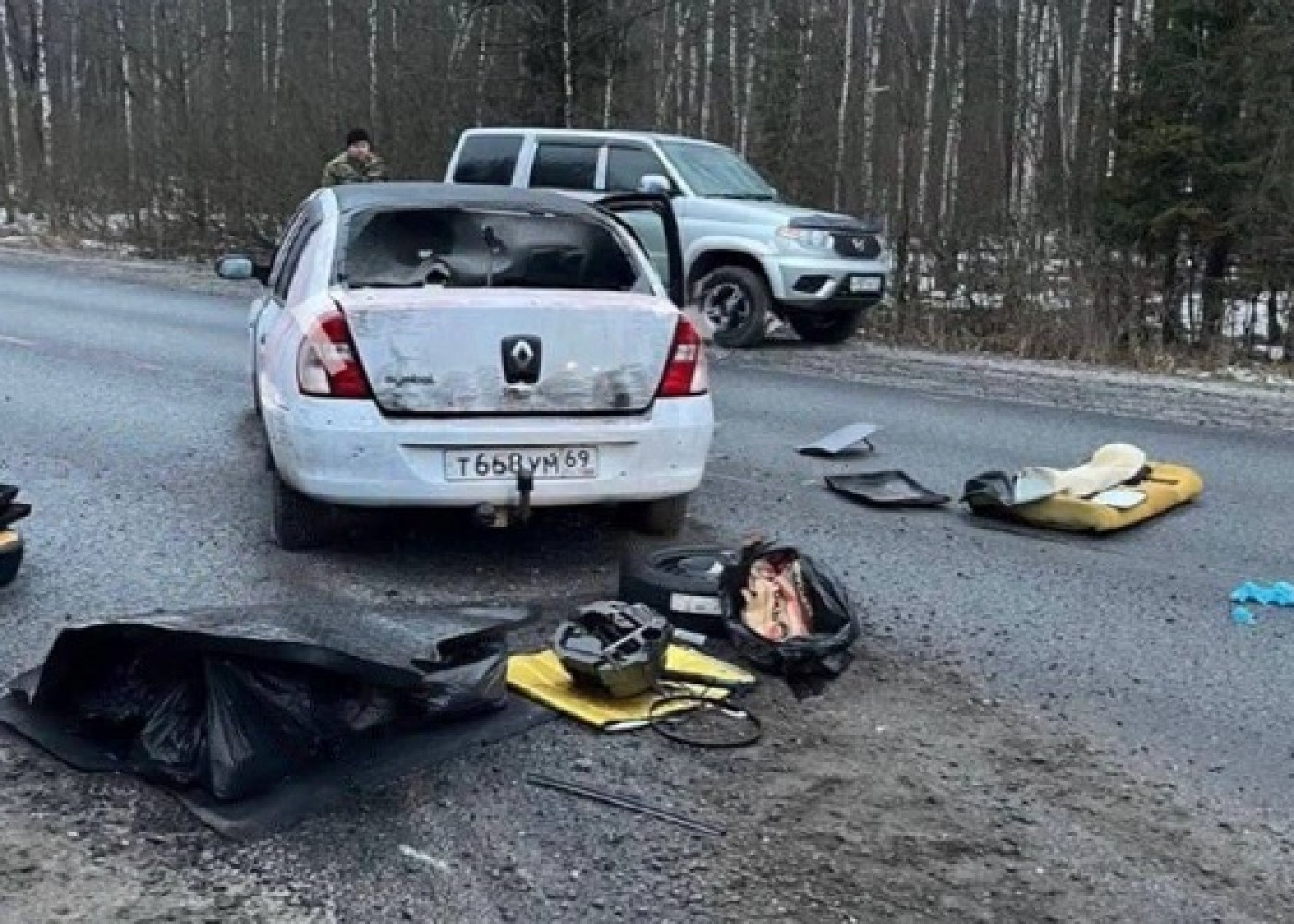 Terrorçuların olduğu avtomobil belə saxlanılıb - FOTO