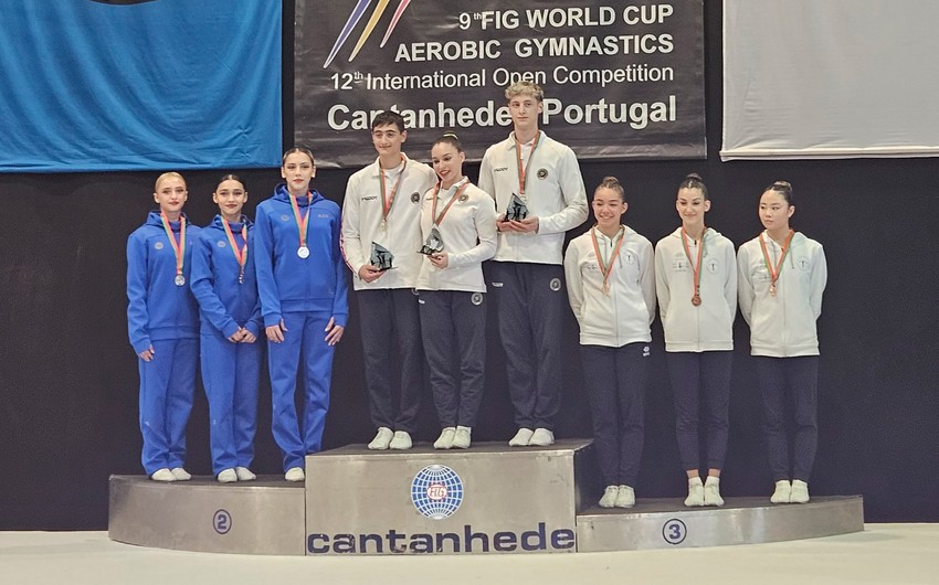 Gimnastlarımız Portuqaliyada gümüş medal qazandılar