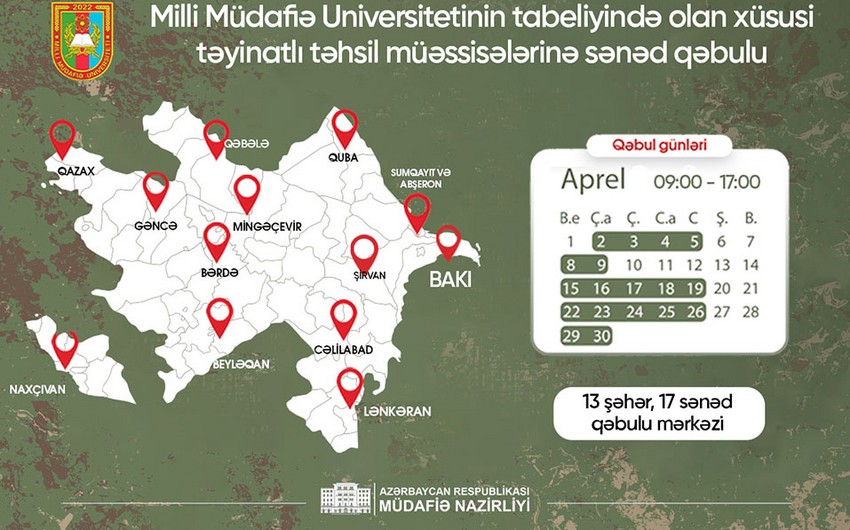 Xüsusi təyinatlı təhsil müəssisələrinə qəbul - Şərtlər açıqlandı