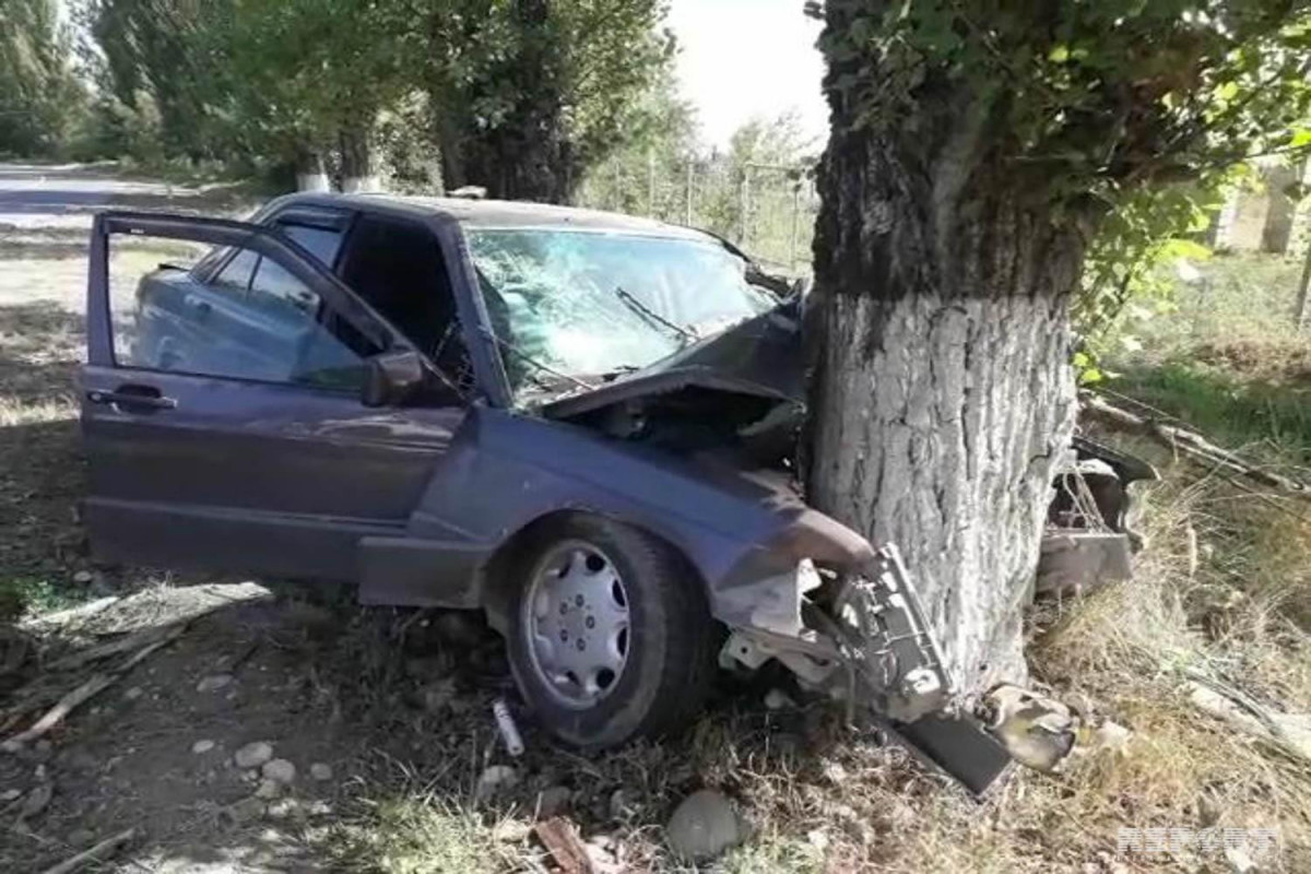 Oğuzda maşın ağaca ÇIRPILDI