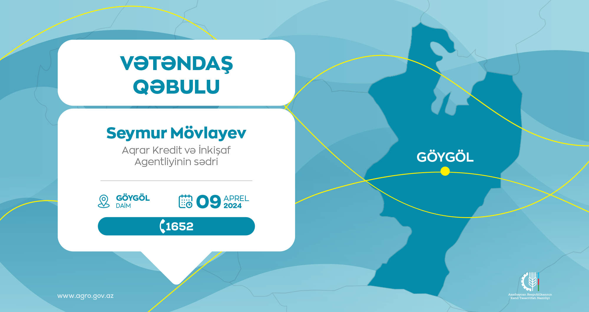 Seymur Mövlayev Göygöldə vətəndaşları qəbul edəcək