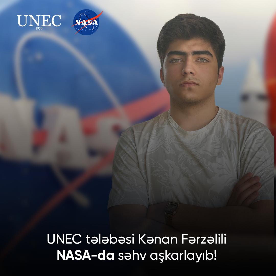 UNEC tələbəsi NASA-nın saytında səhv aşkarlayıb