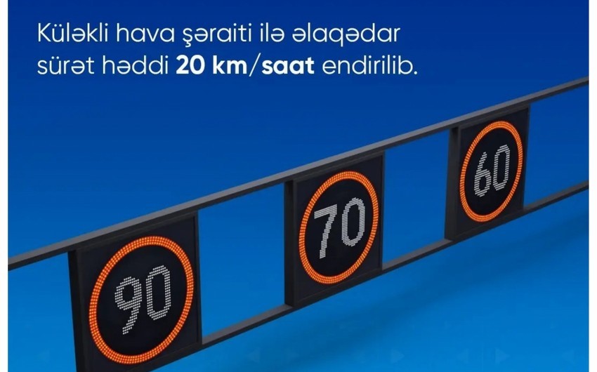 Zığ yolunda sürət həddi əvvəlki vəziyyətinə qaytarıldı