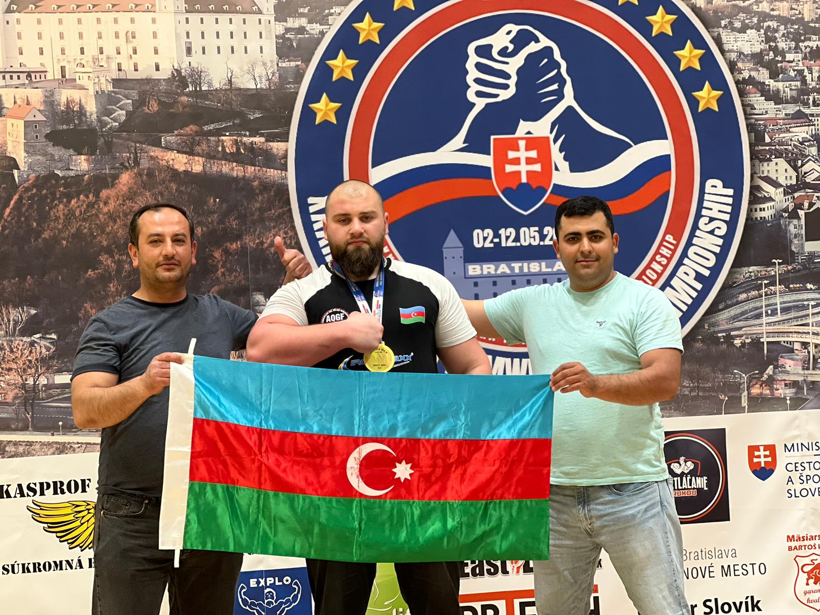 Azərbaycanlı qol güləşçisi super ağır çəkidə Avropa çempionu oldu - FOTO