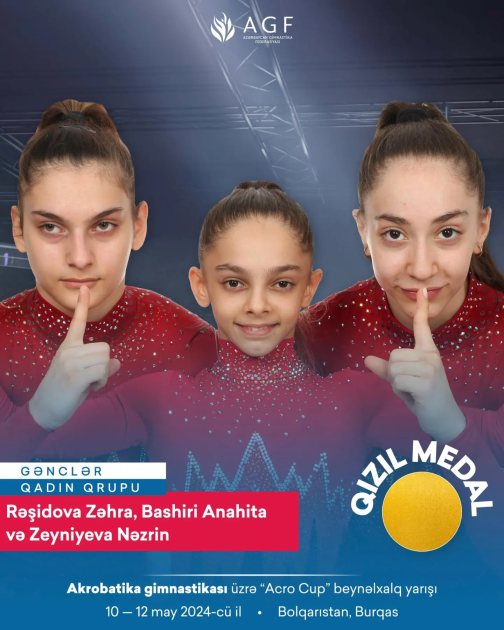 Gimnastlarımız Avropada 4 medal qazandı 