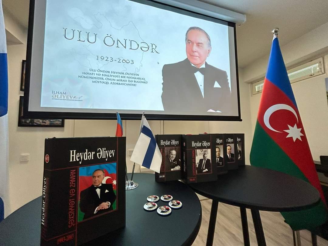 Helsinkidə Heydər Əliyevin anadan olmasının 101 illiyi qeyd edilib