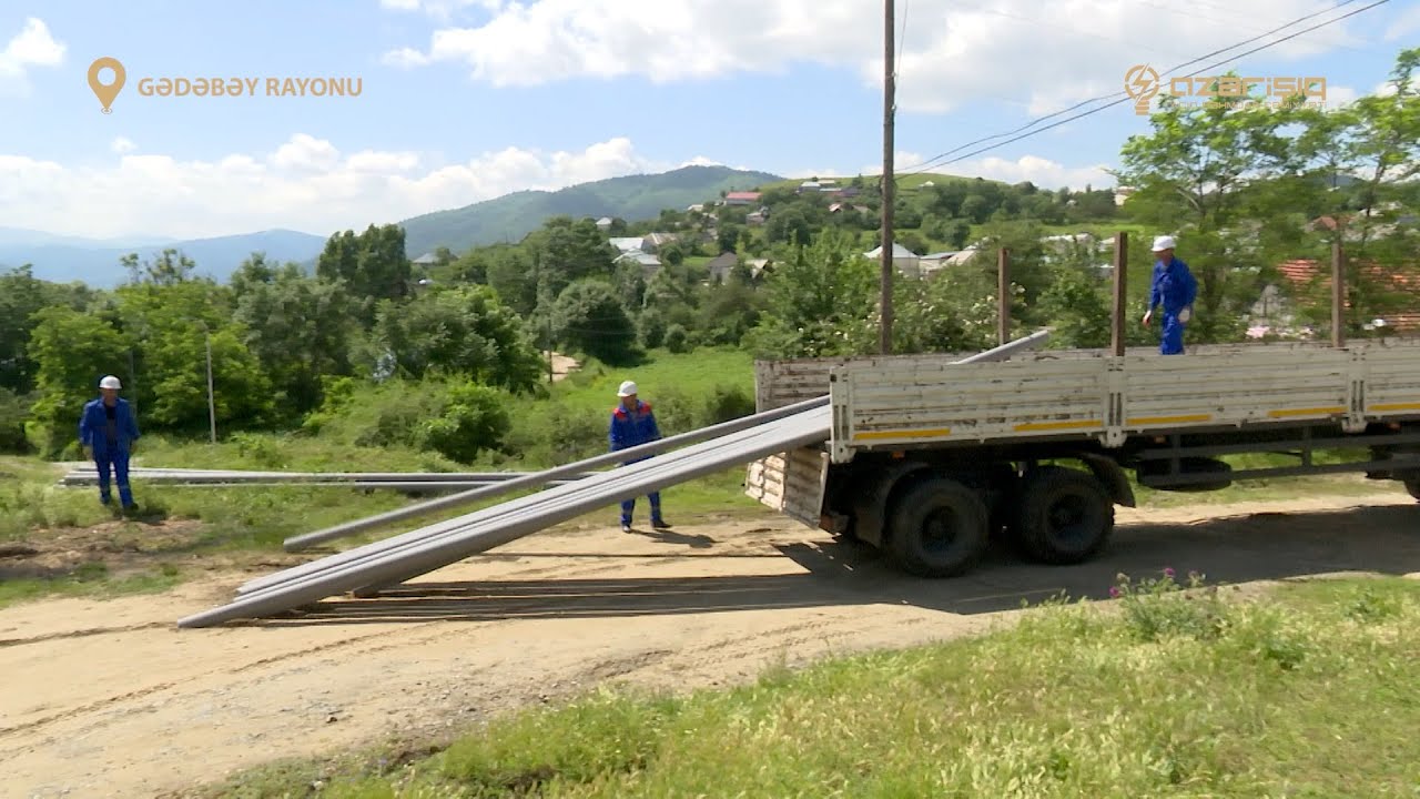“Azərişıq” Gədəbəyin elektrik şəbəkəsini yeniləyir - VİDEO
