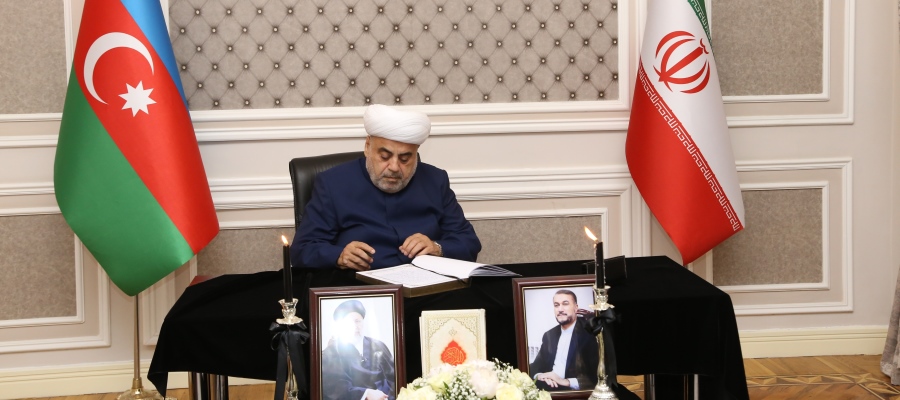 Allahşükür Paşazadə İran səfirliyində olub - FOTOLAR