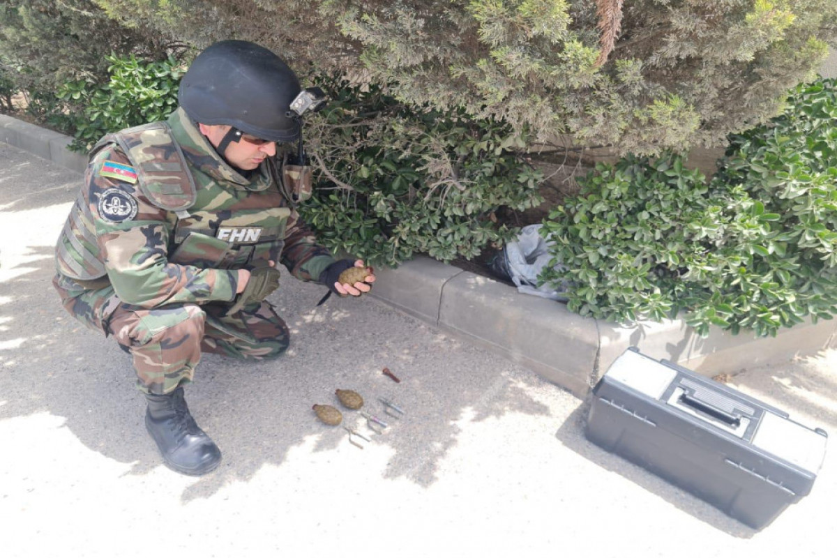 Bakıda əl qumbarası və partladıcı aşkarlandı