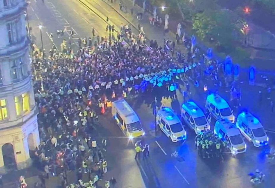 Londonda Fələstinə dəstək aksiyası - 40 nəfər saxlanıldı