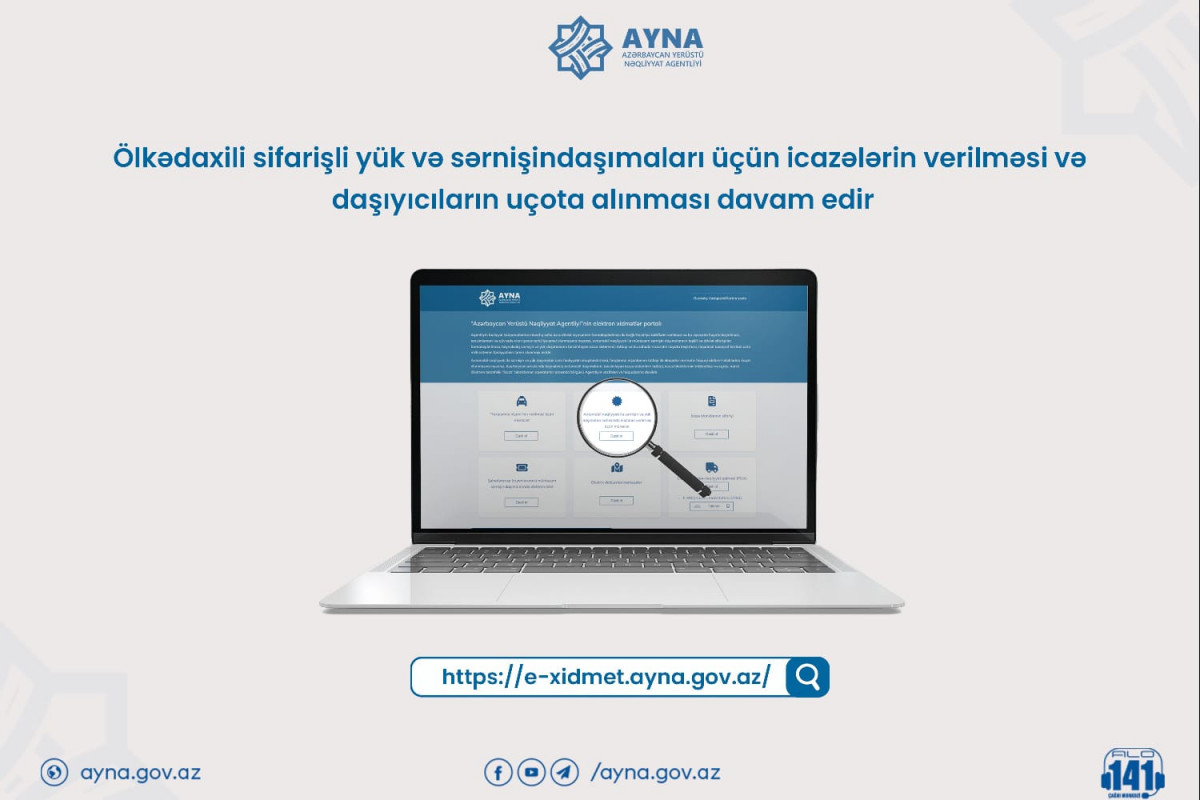 Ölkədaxili sifarişli yük və sərnişindaşımaları üçün müraciət edənlərin sayı açıqlandı