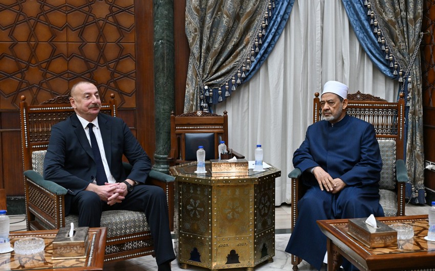 Prezident Əhməd Əl Tayyiblə görüşdü - FOTO