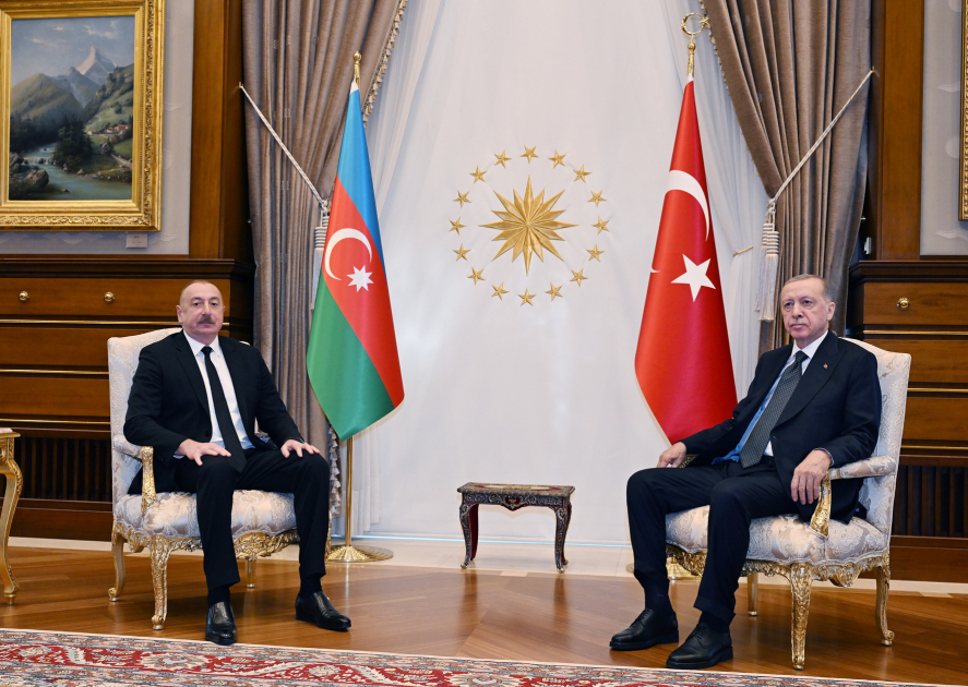 İlham Əliyevlə Ərdoğan təkbətək görüşüb - FOTO
