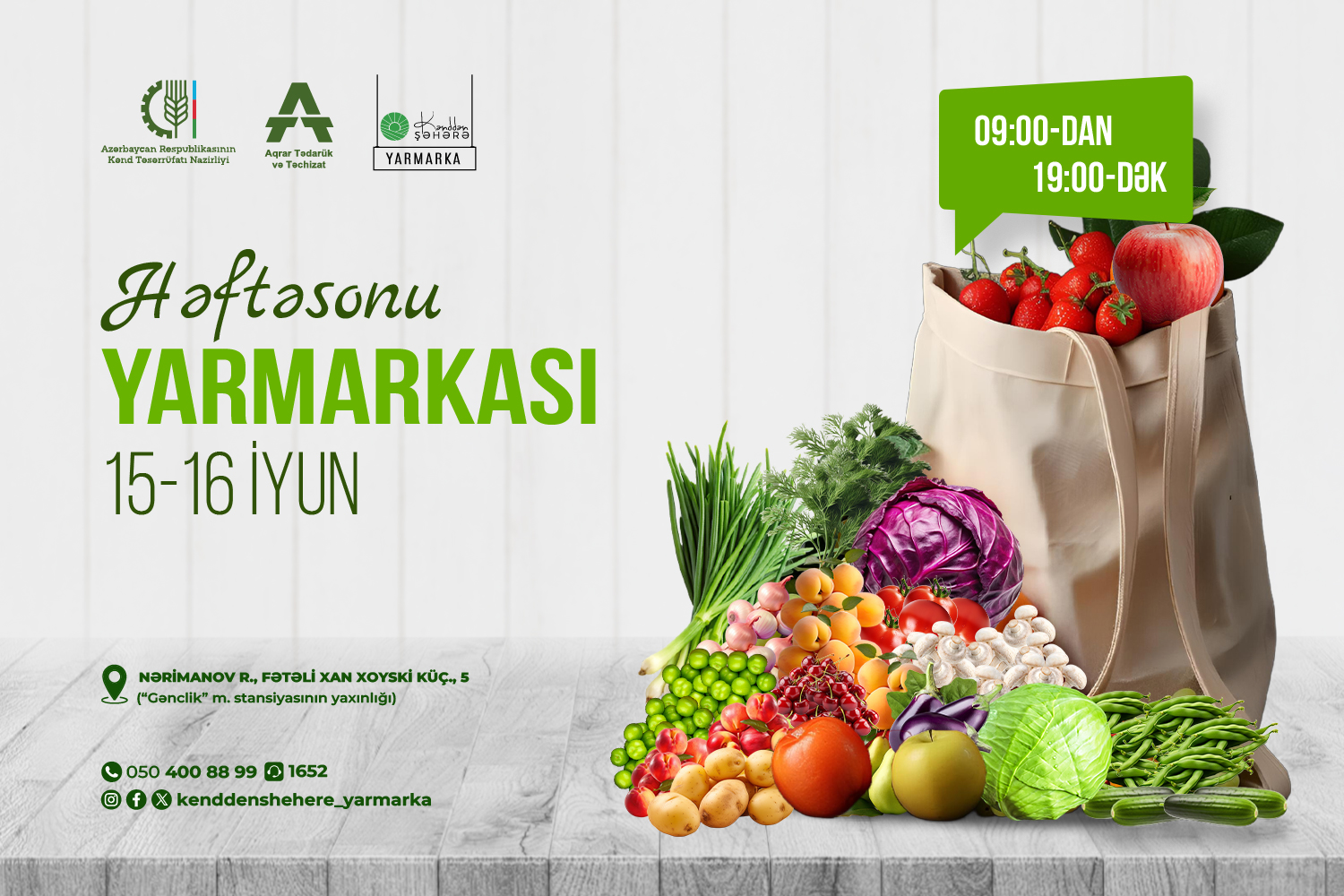 Həftəsonu “Kənddən Şəhərə” yarmarkası təşkil olunacaq