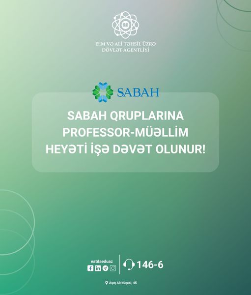 SABAHın müəllimi ol!