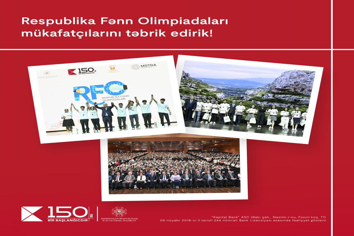 Respublika Fənn Olimpiadalarının qaliblərinə mükafatlar təqdim olundu