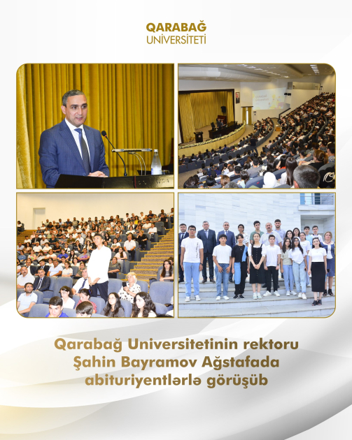 Qarabağ Universitetinin rektoru yüksək bal toplayan abituriyentlərlə görüşdü