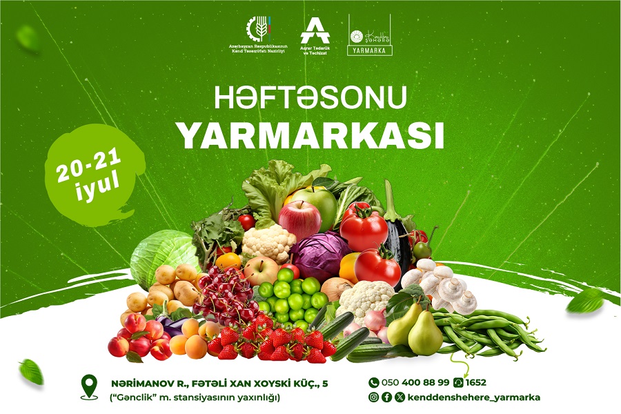Həftəsonu “Kənddən Şəhərə” yarmarkası təşkil olunacaq
