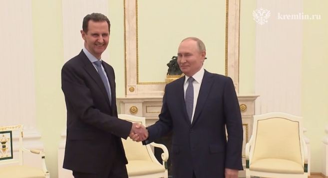 Putin və Əsəd görüş keçirir - VİDEO