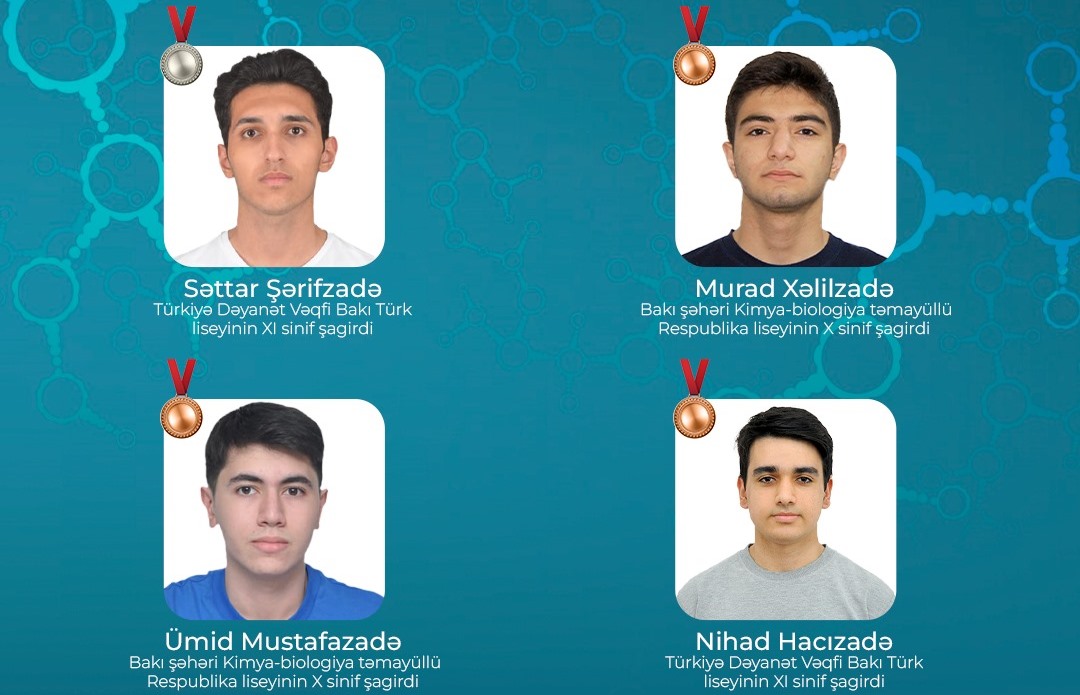 Azərbaycanlı məktəblilər Beynəlxalq Kimya Olimpiadasında 4 medal qazandılar