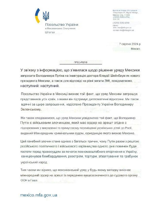 Ukrayna səfirliyindən müraciət: Putini həbs edin!