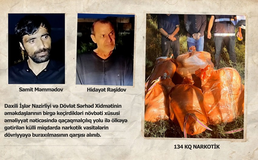 Polis əməliyyat keçirdi: 134 kiloqram narkotik - VİDEO