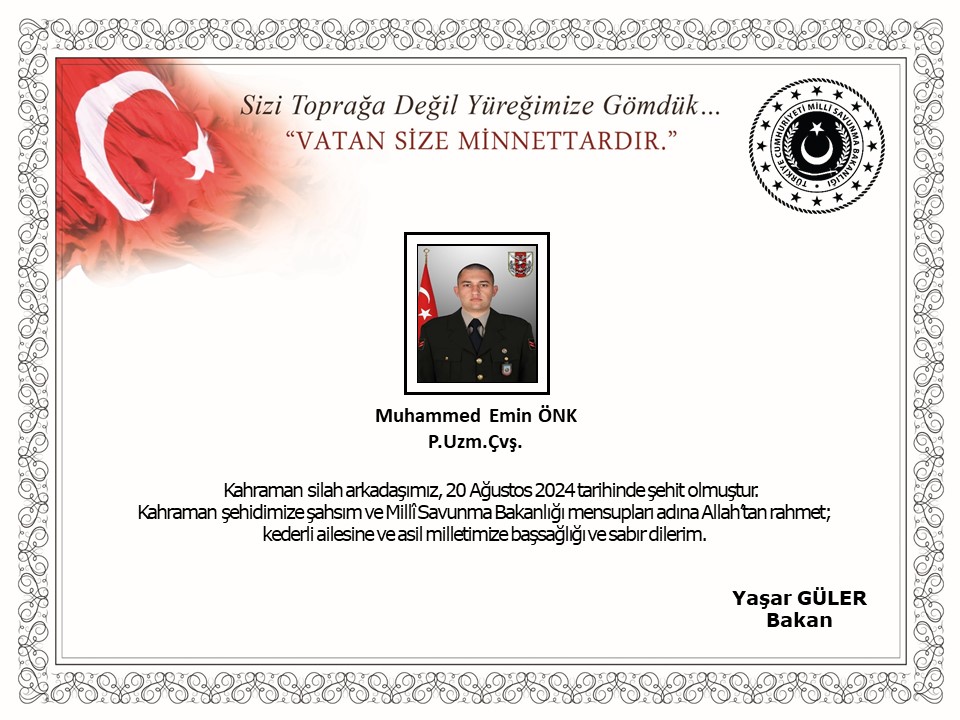 Türkiyə ordusu şəhid verdi 