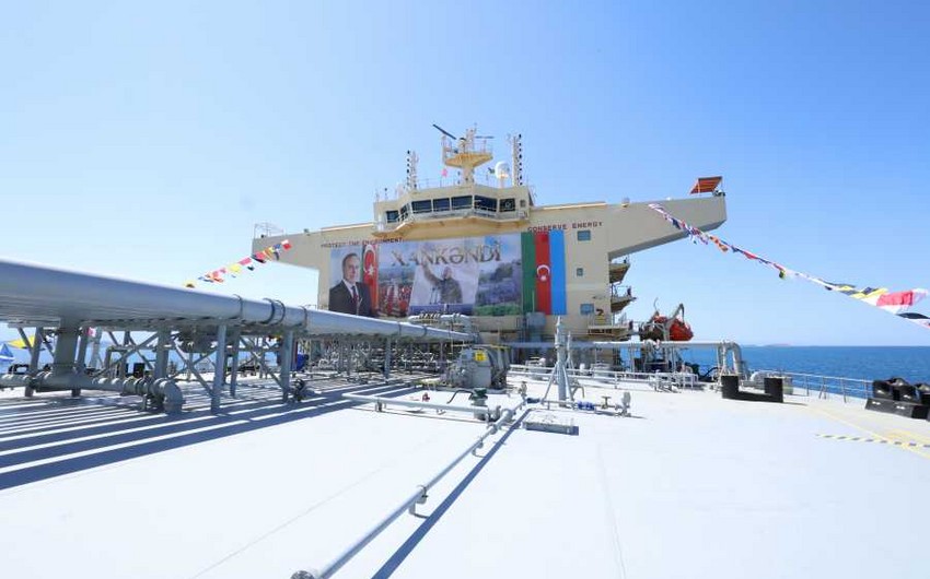 &ldquo;Xankəndi&rdquo; tankerində Azərbaycan Bayrağı qaldırıldı - VİDEO