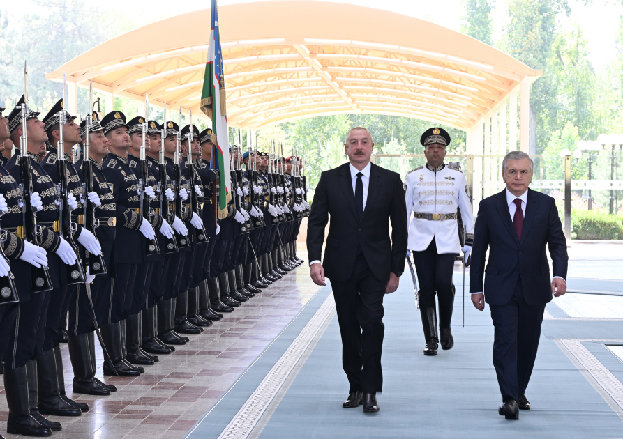 Özbəkistanda İlham Əliyevin rəsmi qarşılanma MƏRASİMİ