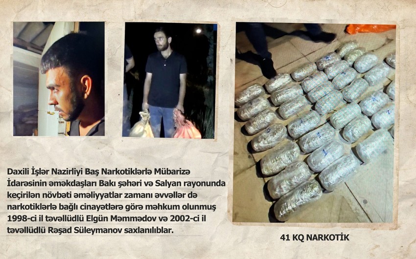 Polis əməliyyat keçirdi - 41 kiloqram...