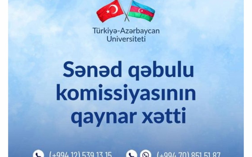 Türkiyə-Azərbaycan Universitetinə qəbul olanların nəzərinə!
