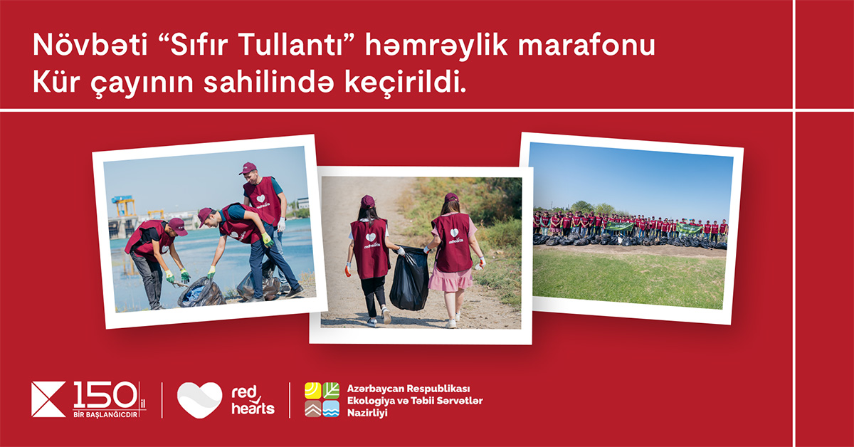 Növbəti &ldquo;Sıfır Tullantı&rdquo; həmrəylik marafonu Kür çayının sahilində keçirildi