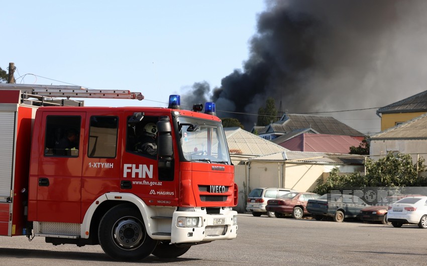 Yanğına görə bağlanan yolda məhdudiyyət aradan qaldırıldı