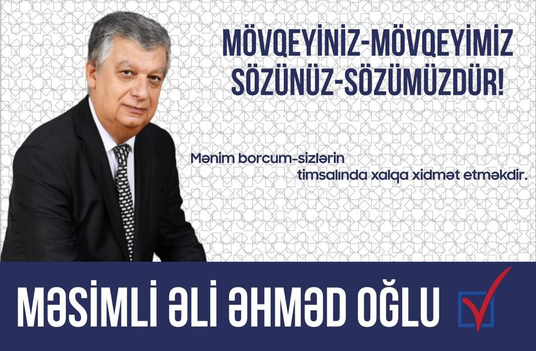 Əli Məsimlinin seçki qərargahı seçicilərə müraciət etdi
