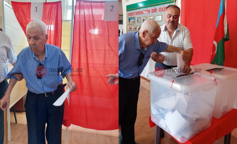 92 yaşlı seçici daşınan qutudan imtina etdi: Məntəqədə səs verdi - FOTO