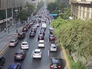 Bakıda tıxac olan yolların sayı artıb - FOTO