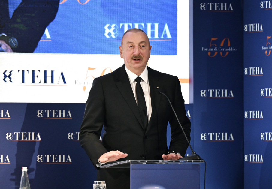 İlham Əliyev Beynəlxalq Çernobbio Forumunda çıxış edib 
