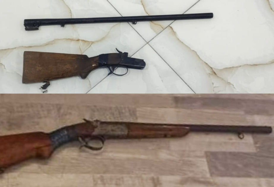 Sakinlərdən qanunsuz saxlanılan odlu silahlar təhvil götürüldü