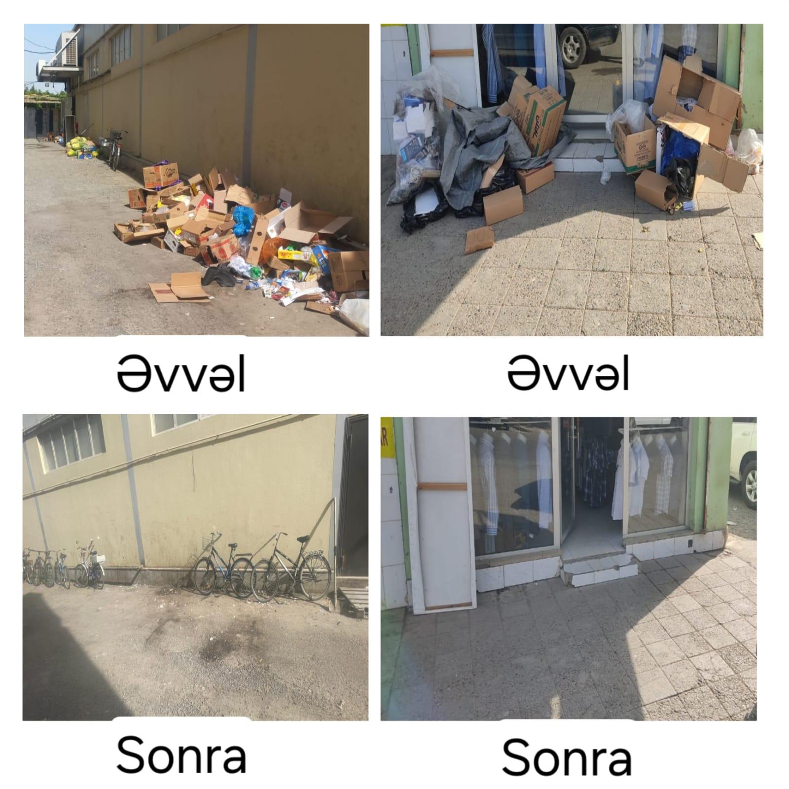 Polis ərazini zibilliyənləri CƏRİMƏLƏDİ