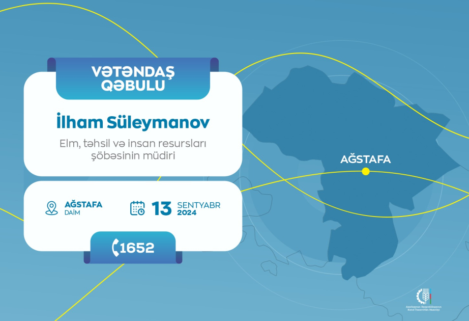 İlham Süleymanov&nbsp;Ağstafada vətəndaşlarla görüşəcək