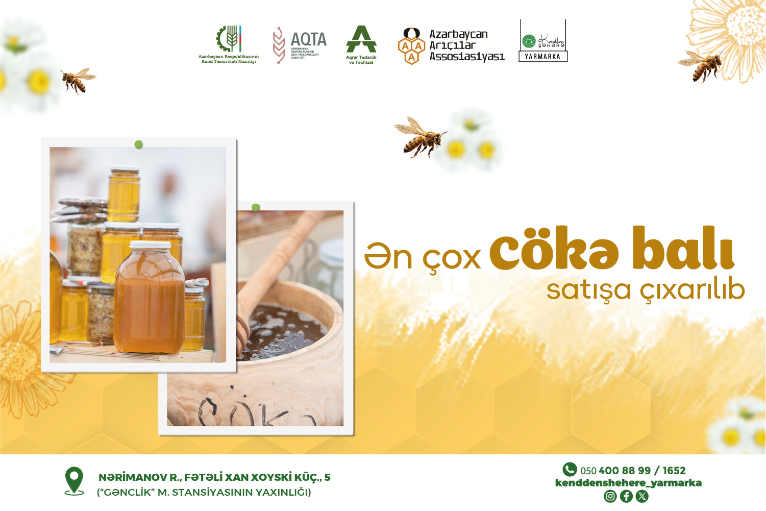 Yarmarkada ən çox cökə balı satışa çıxarılıb