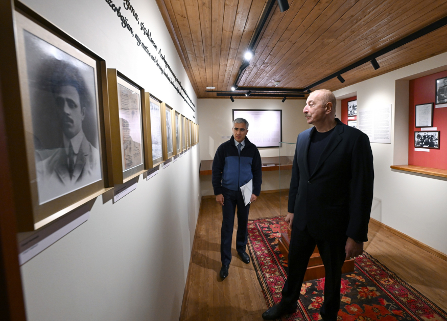 Prezident Şuşada Üzeyir Hacıbəylinin ev-muzeyinin açılışında