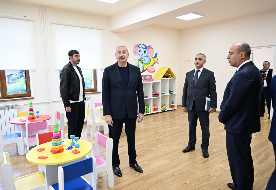 Dövlət başçısı Xankəndidə uşaq bağçasının AÇILIŞINDA