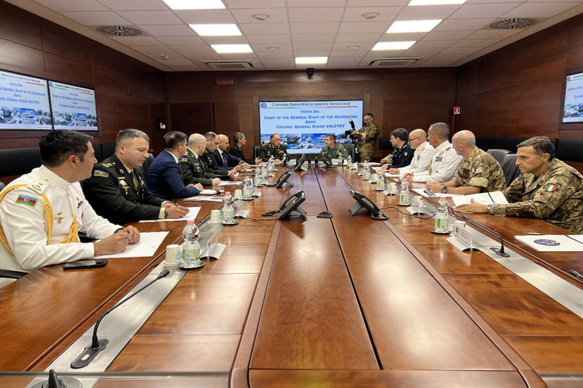 Kərim Vəliyev italiyalı həmkarı ilə görüşüb - FOTO