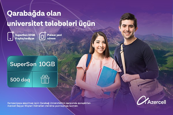 "Azercell"dən Qarabağ Universitetinin tələbələrinə xüsusi kampaniya