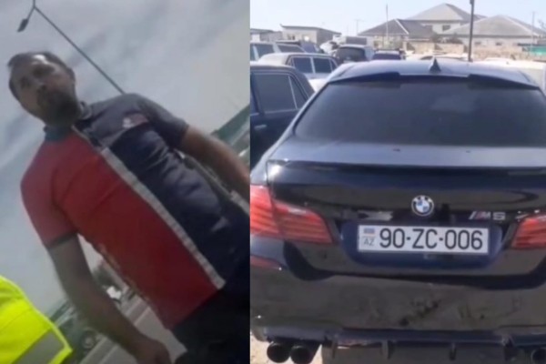 Narkotikin təsiri altında olan "BMW" sürücüsü saxlanıldı - VİDEO