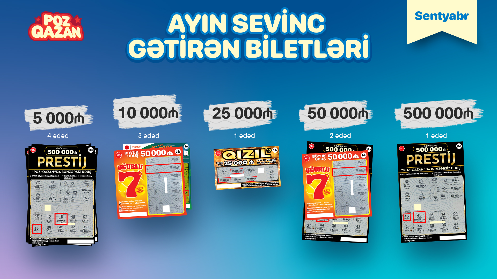 Bakıda “Prestij” lotereyasında 500 000 manat qazanıldı