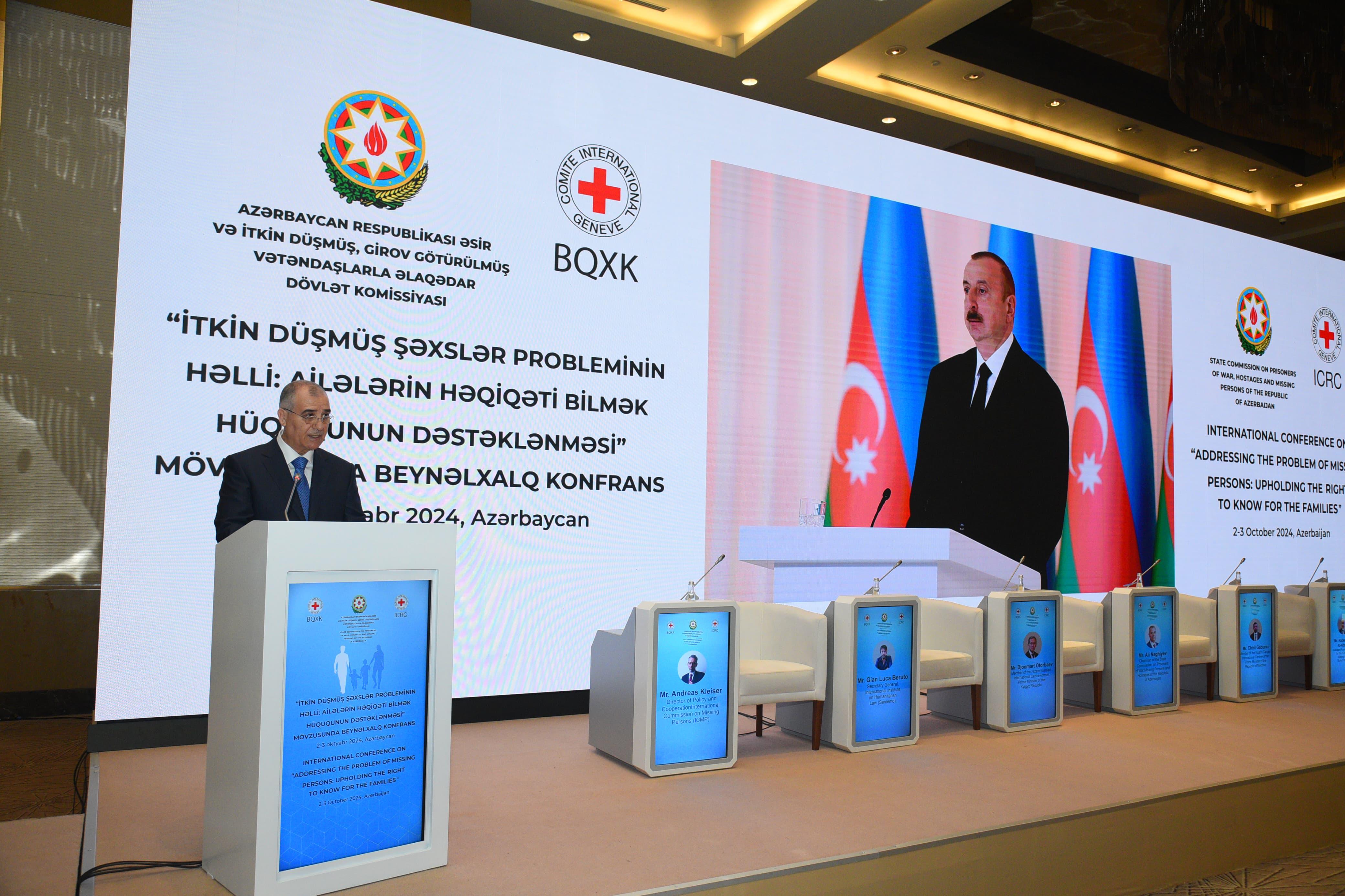 Əli Nağıyev beynəlxalq konfransda Prezidentin müraciətini oxudu