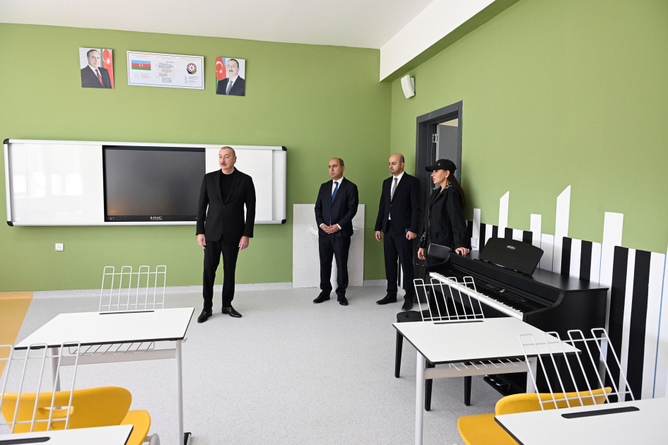 İlham Əliyev və xanımı Cəbrayılda məktəbin AÇILIŞINDA